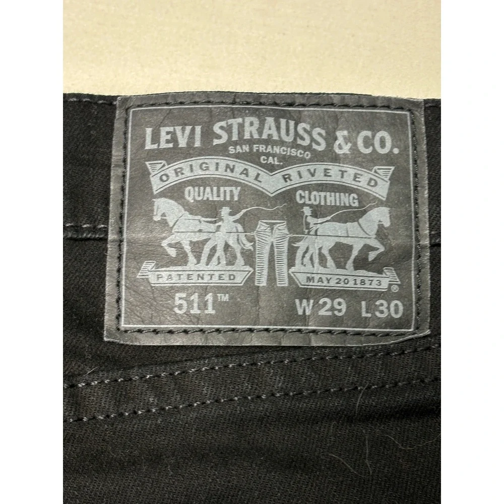 Levi's 511 Mens‎ Black Slim Fit Jeans W28 L29